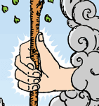 دستی که از ابرها بیرون آمده