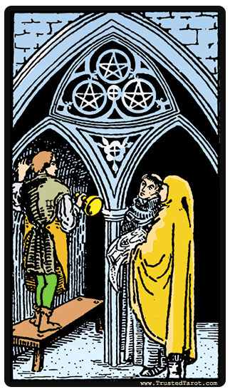 سه سکه — Three of Pentacles