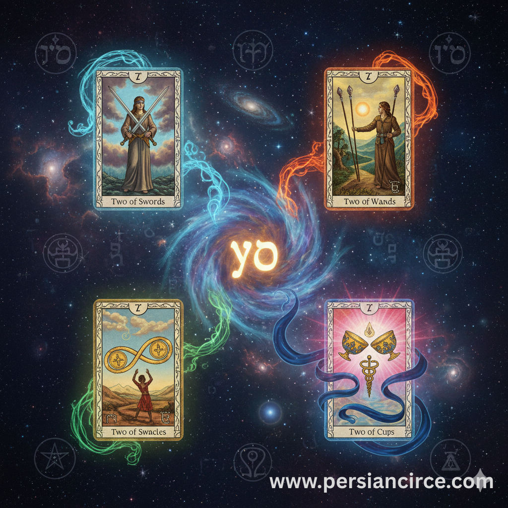 ارتباط تخیلی از ارتباط سفیرای هخما با کارت های دو تاروت صغیر